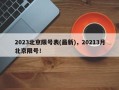 2023北京限号表(最新)，20213月北京限号！